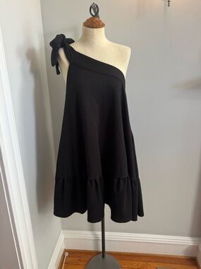 mini black dresses for women LoveShackFancy Deanna Halter Dress in Black